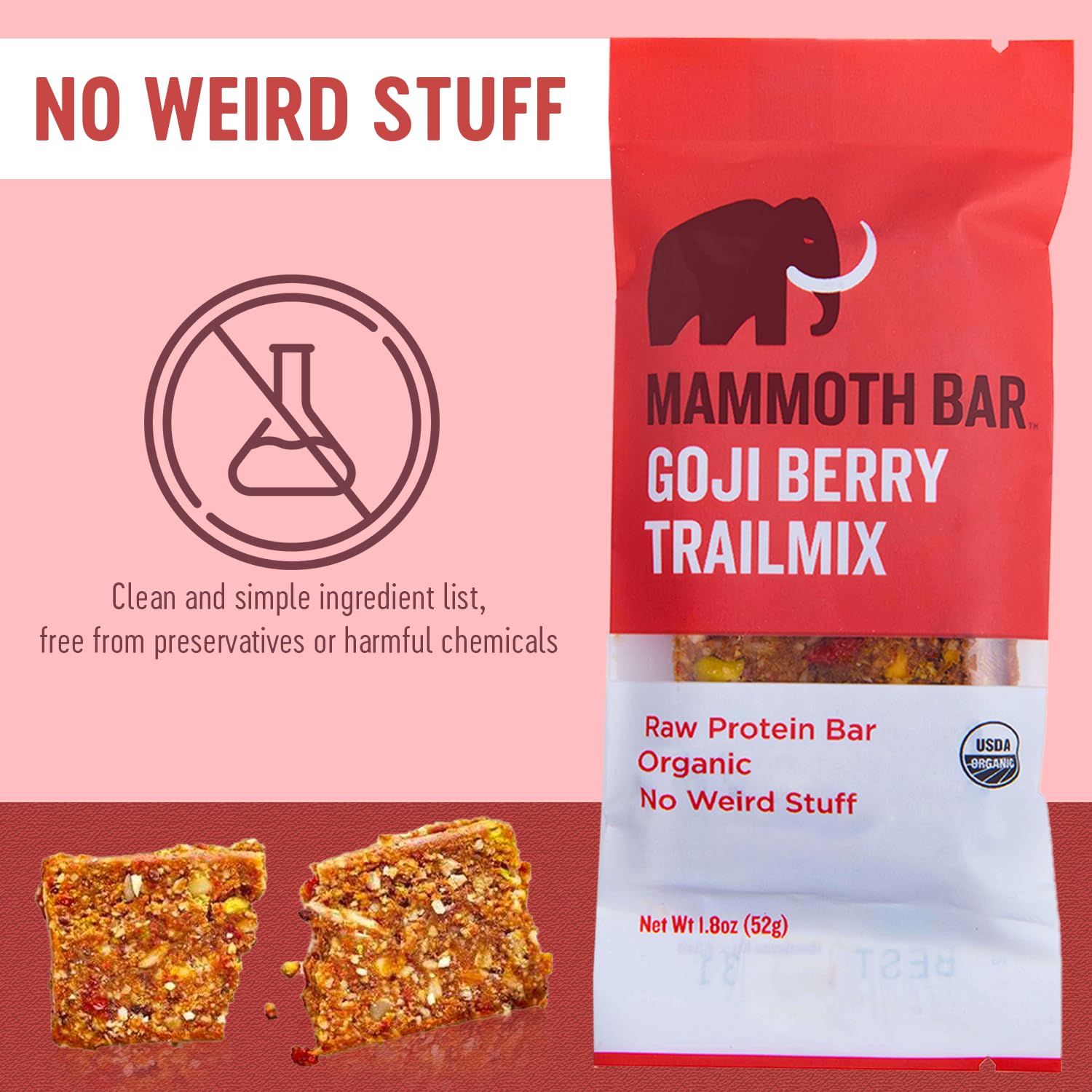 Mammoth Bar en mochila de camping para energía portátil durante actividades