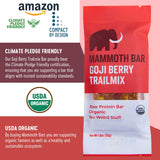 Mammoth Bar etiqueta orgánica USDA visible que demuestra certificación