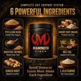 Mammoth Fiber etiqueta nutricional legible, información transparente de ingredientes