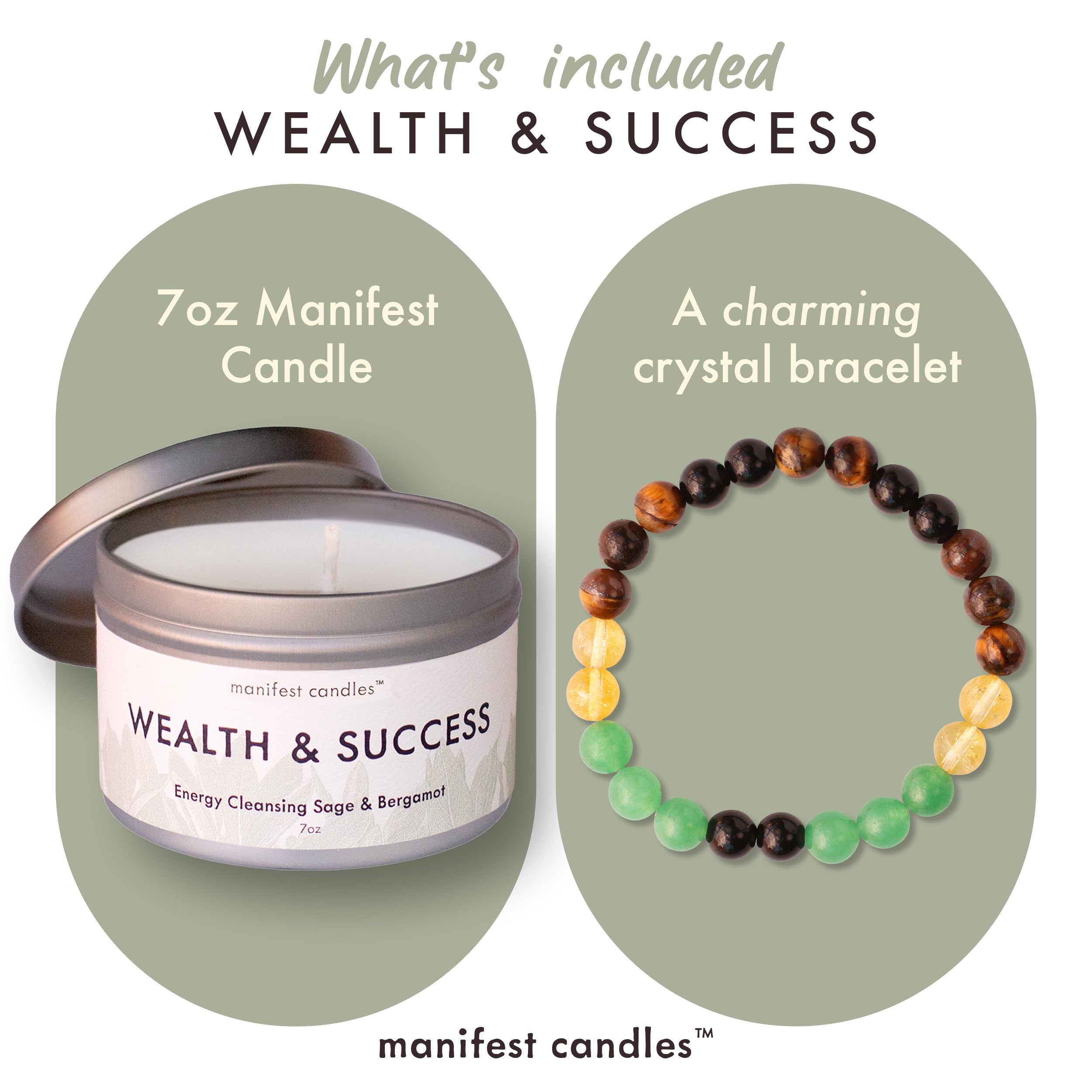 MANIFEST CANDLES etiqueta y ingredientes visibles, confianza en el producto