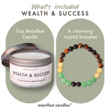 MANIFEST CANDLES etiqueta y ingredientes visibles, confianza en el producto