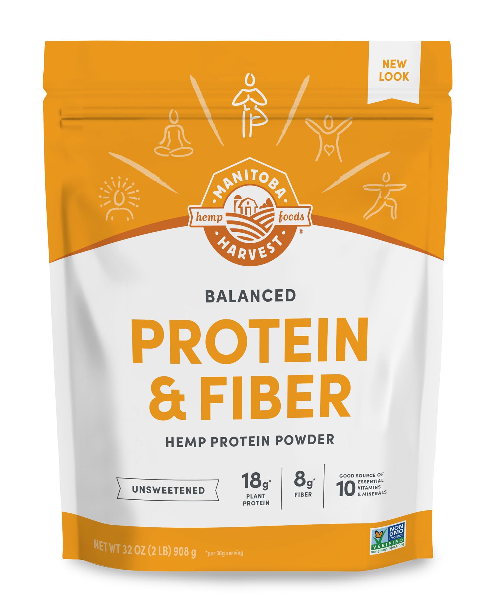 Manitoba Harvest envase frontal mostrando etiqueta clara y beneficios