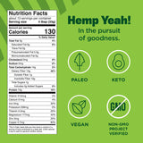 Manitoba Harvest etiqueta con certificaciones orgánicas y Non-GMO