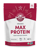 Manitoba Harvest envase frontal mostrando proteína de cáñamo, práctico y puro