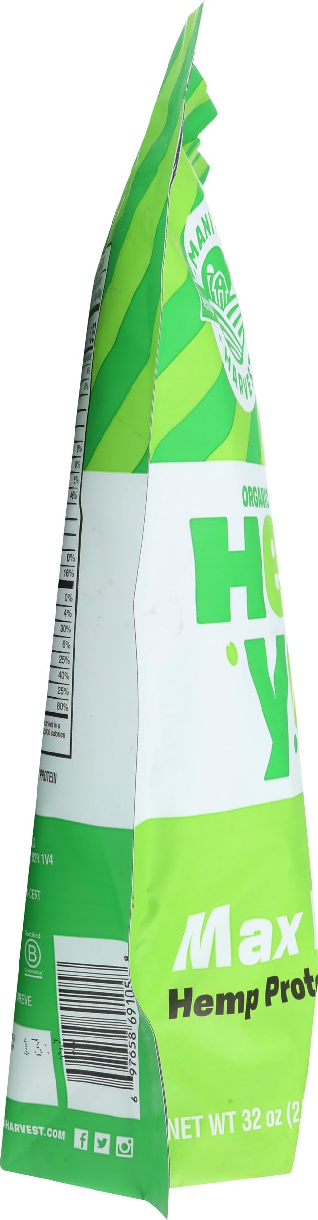 Manitoba Harvest semillas de cáñamo enteras, origen del ingrediente orgánico