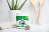 Manitoba Harvest polvo de fibra mostrando textura fina y fácil disolución