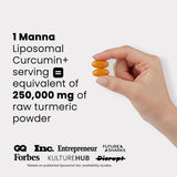 Manna Vitamins Evolved cápsula blanda en primer plano destacando facilidad de ingestión