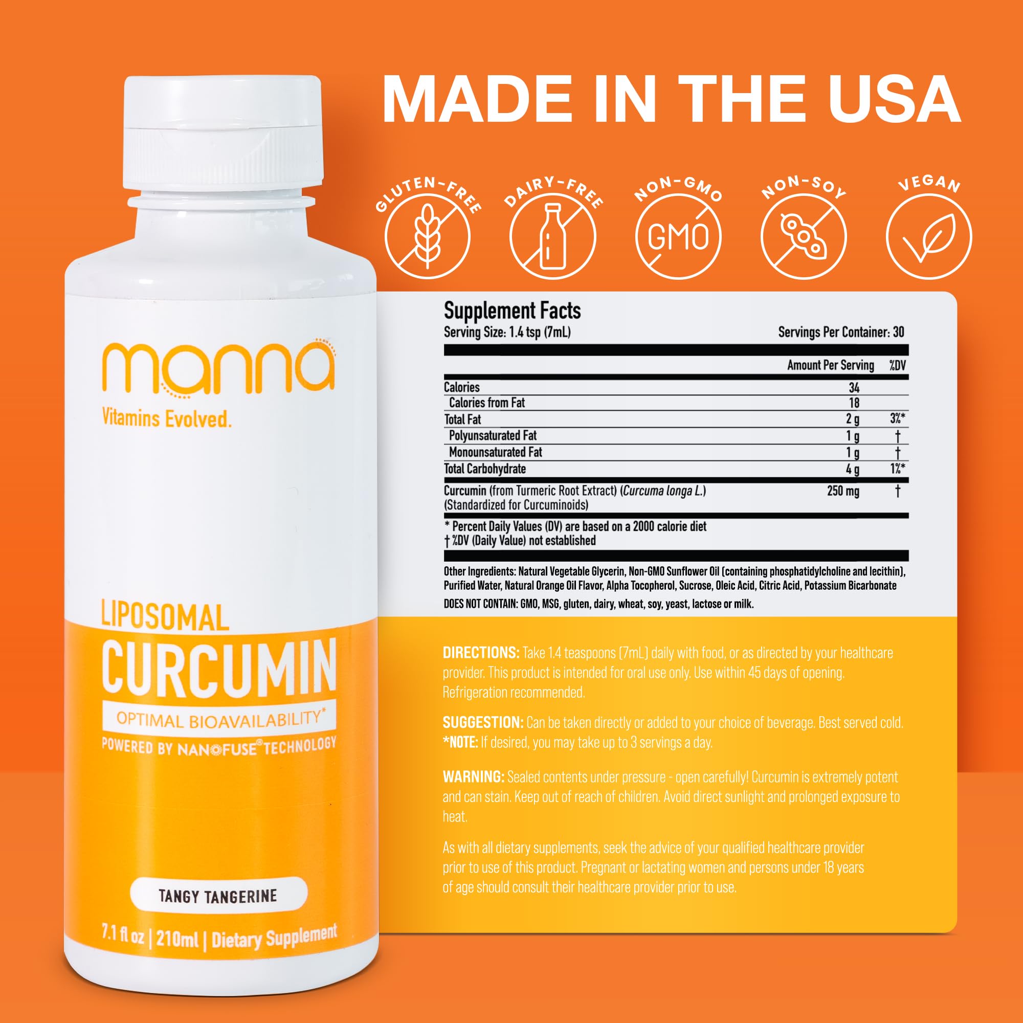 Manna Vitamins Evolved embalaje y caja indicando presentación de venta