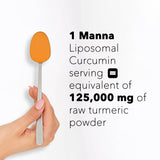 Manna Vitamins Evolved etiqueta con información de curcuminoides y dosis