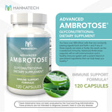 Mannatech Advanced Ambrotose cápsula en primer plano para visualizar textura