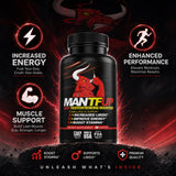 MANTFUP envase abierto con caplets listos para uso diario y almacenamiento