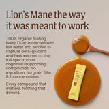 Manukora ingredientes ginseng y lion's mane juntos indicando potencia botanica