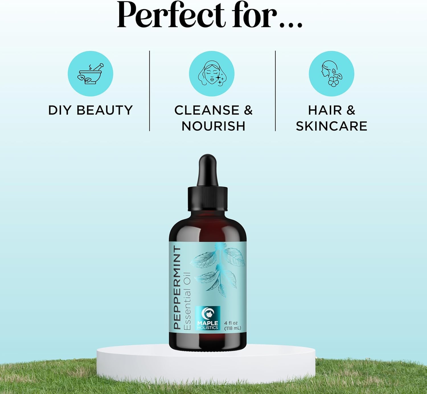 Maple Holistics comparación de tamaño 4oz para referencia práctica de volumen