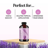 Maple Holistics gota de aceite de lavanda en primer plano, textura pura y clara