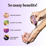 Maple Holistics frasco con etiqueta legible que indica lavanda pre-diluida