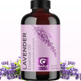 Maple Holistics botella frontal de lavanda mostrando presentación y vidrio protector