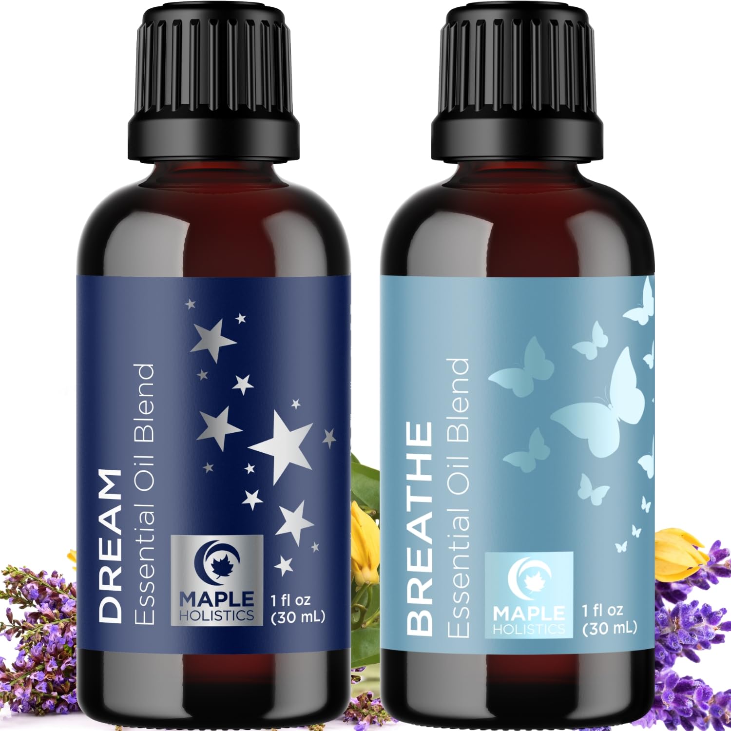 Maple Holistics vista frontal del set de aceites para difusor que facilita elección