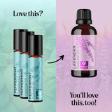 Maple Holistics roll-on en mano demostrando uso fácil y práctico