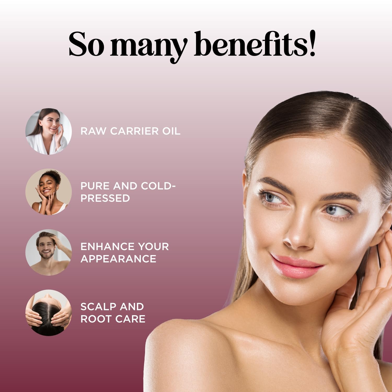 Maple Holistics aplicando en cabello para brillo y suavidad inmediatos