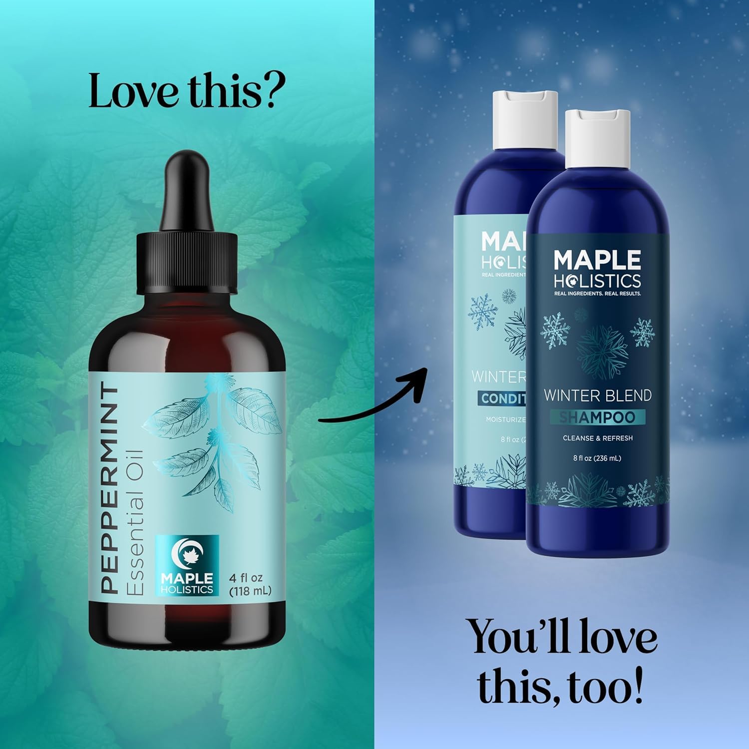 Maple Holistics aceite añadido a champú para uso capilar con fragancia revitalizante