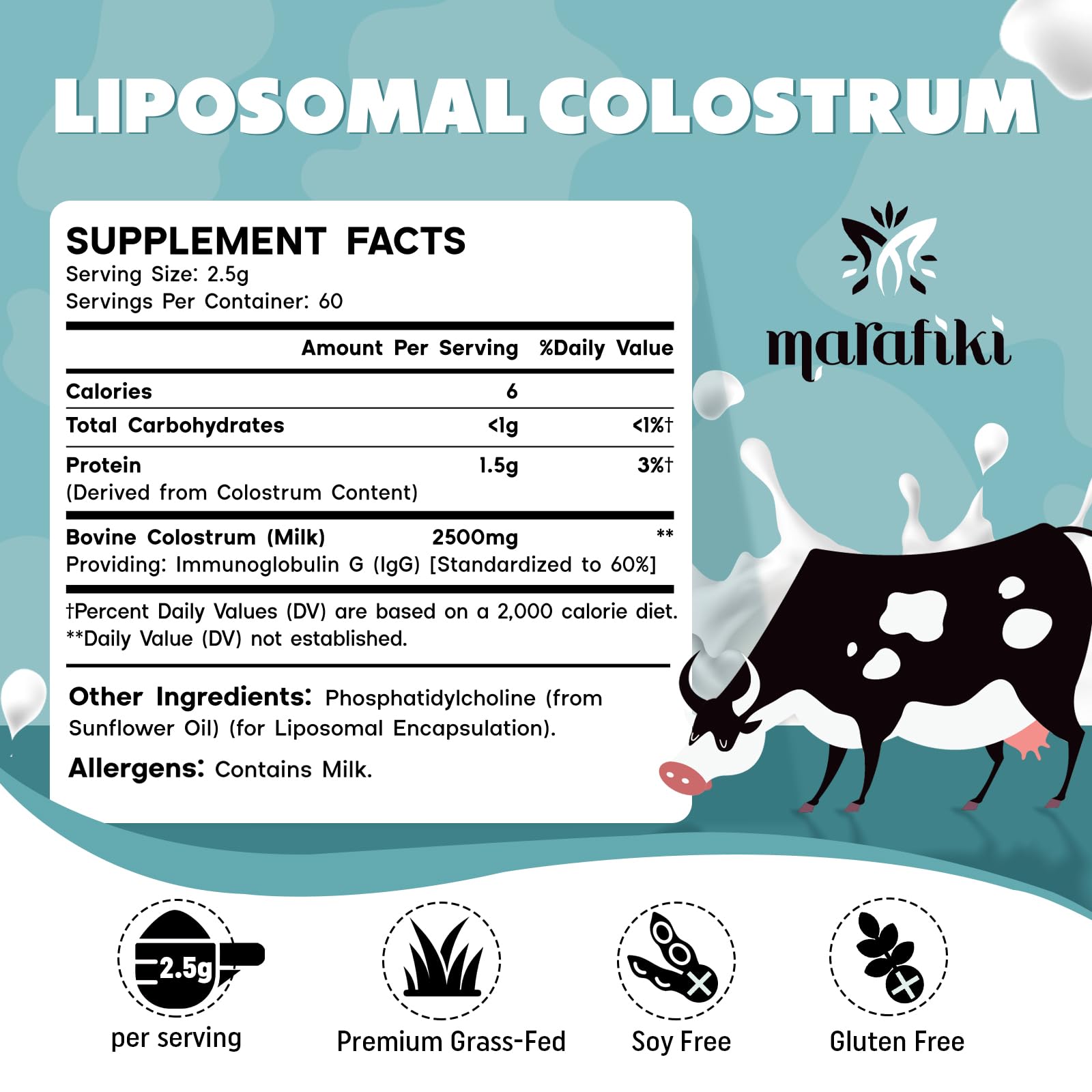 Marafiki textura del polvo liposomal, disolución fácil y fina