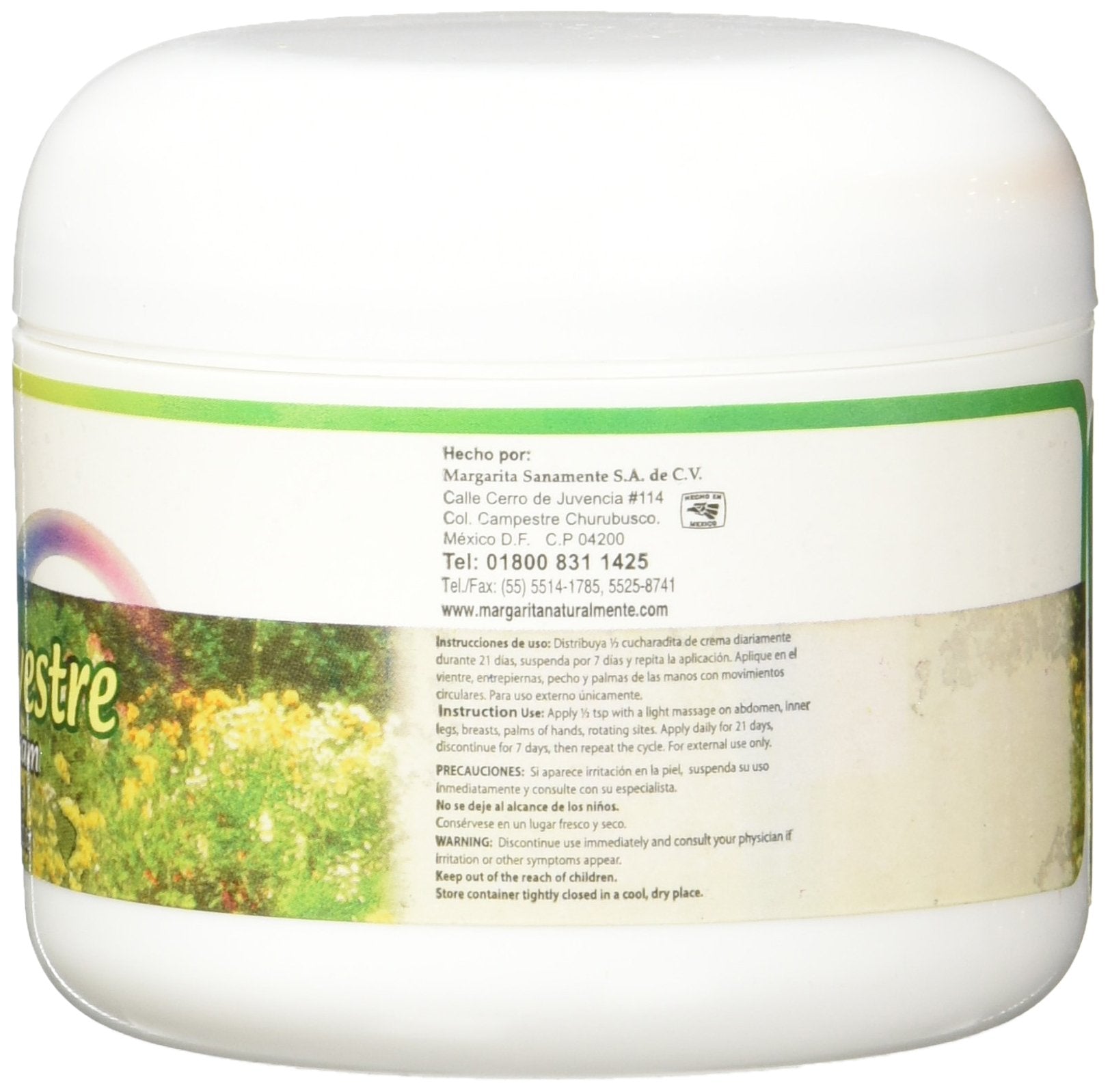 Margarita Naturalmente crema textura cremosa con aceites, muestra hidratación y absorción rápida