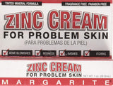 Margarite crema zinc vista frontal con tapa, cobertura inmediata y efecto calmante