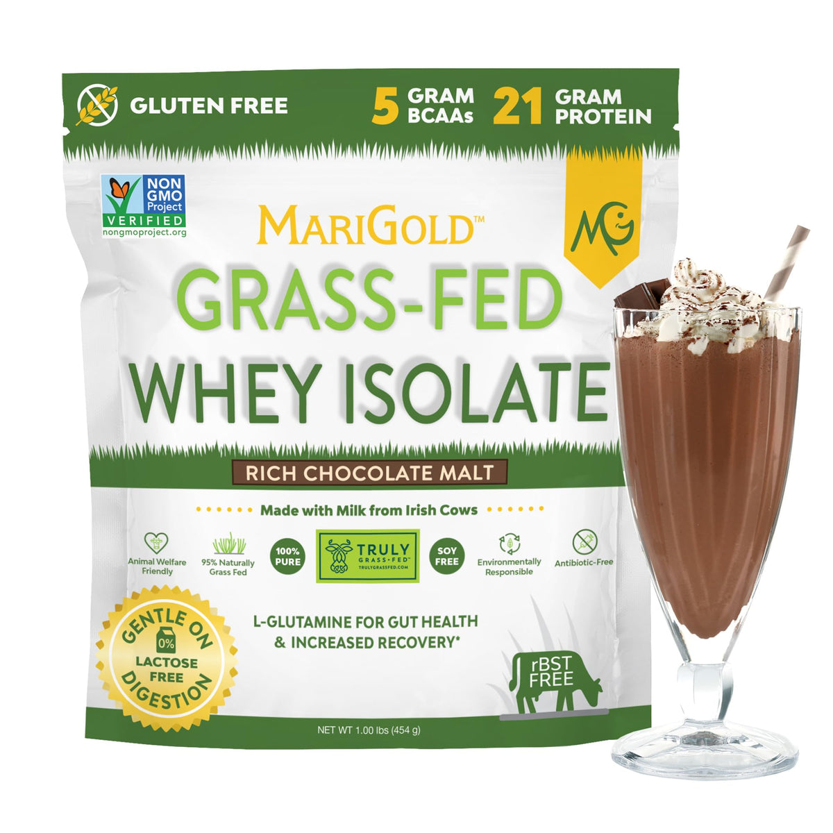 MariGold frente del empaque mostrando 1 lb y beneficios nutritivos