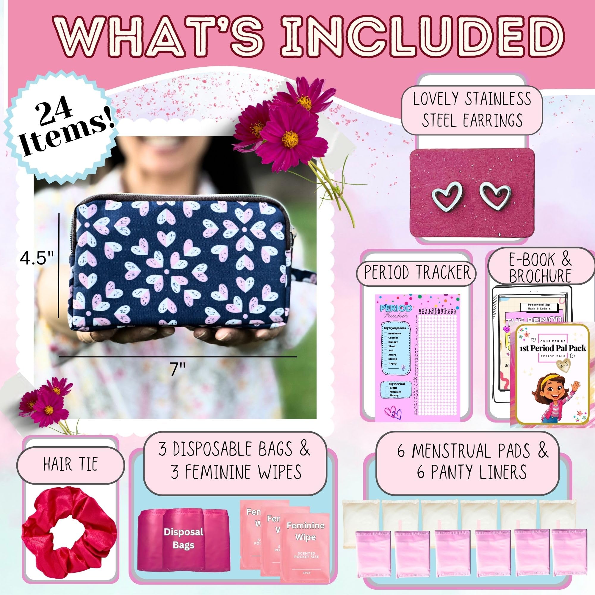 Mark and Lola's toallas y panty liners, protección adaptable y cómoda