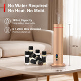 Maromalife difusor junto a objetos para comparar tamaño y escalabilidad en la habitación