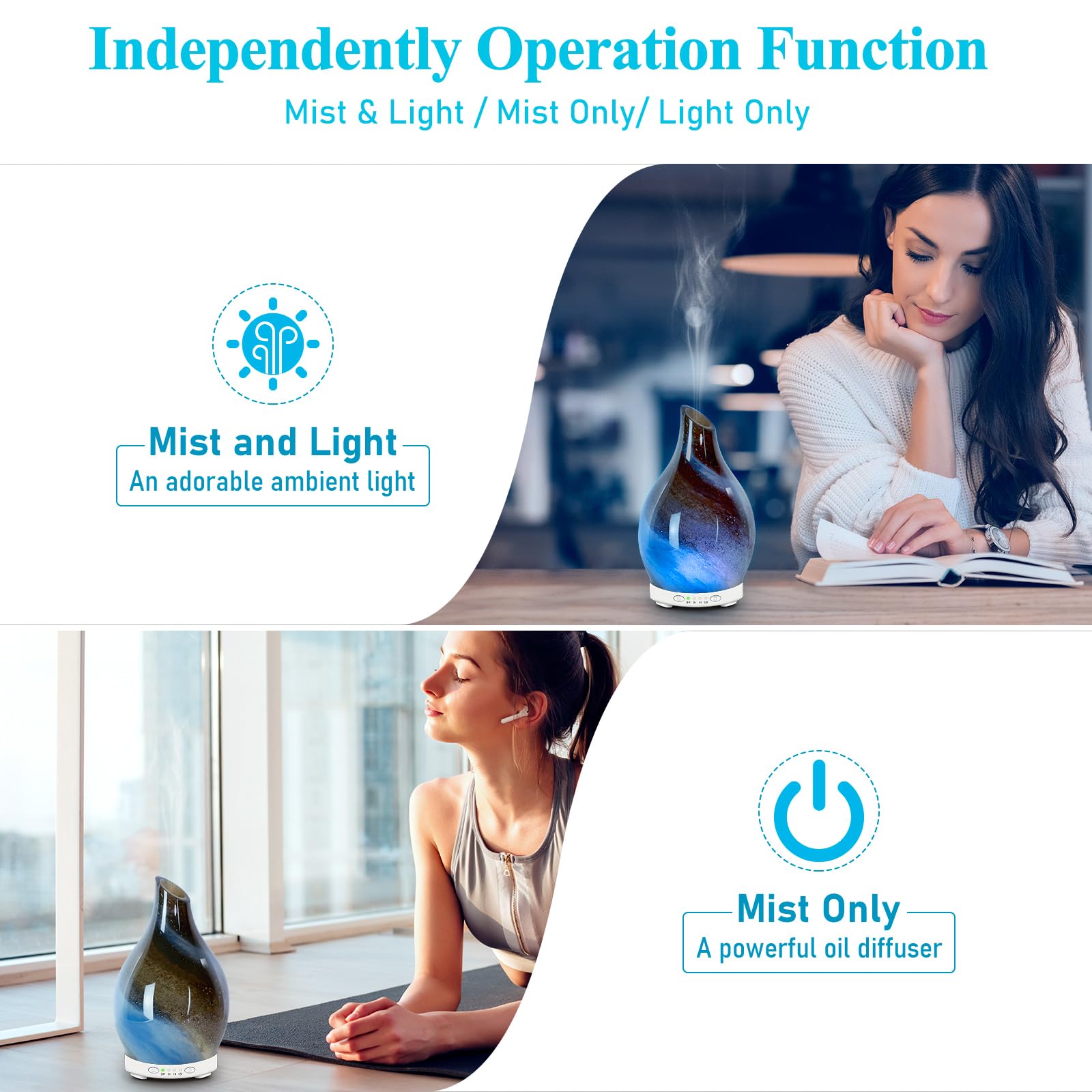 Maromamix difusor en ambiente de yoga aportando calma y confort