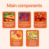 Marregorye etiqueta con ingredientes destacando carotenoides y vitaminas