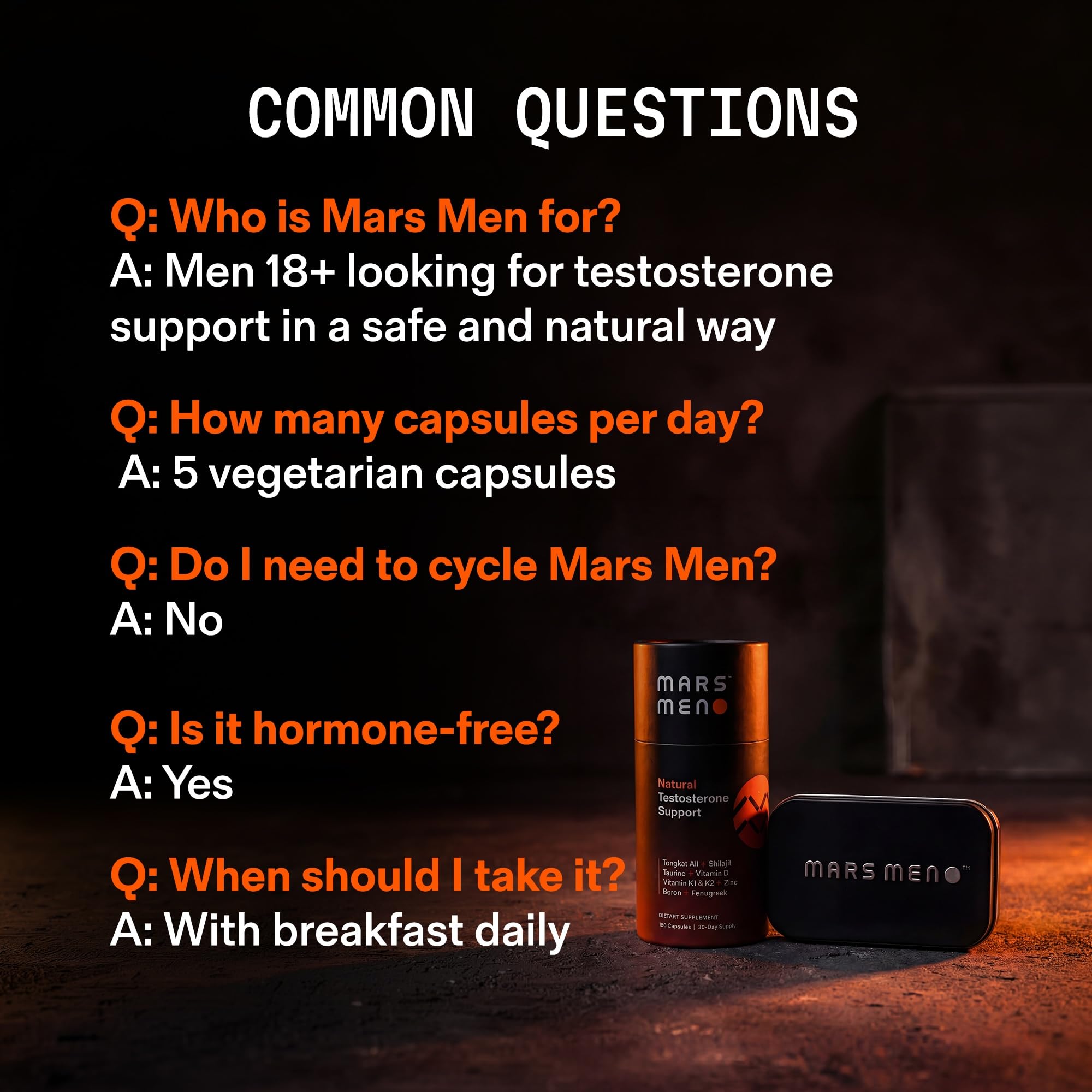 MARS MEN producto en ambiente lifestyle que evoca energía y bienestar