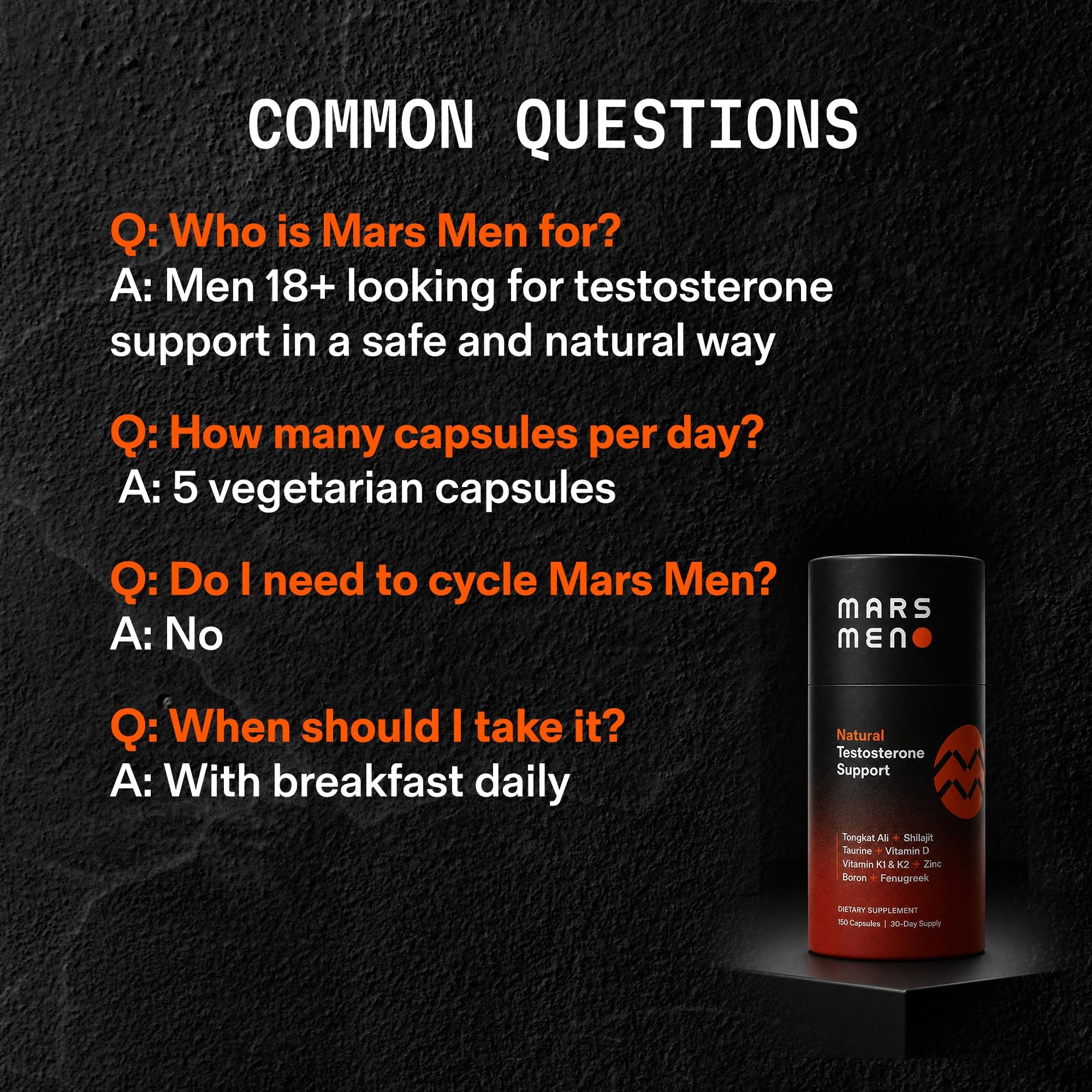 MARS MEN caja abierta con información nutricional y modo de uso
