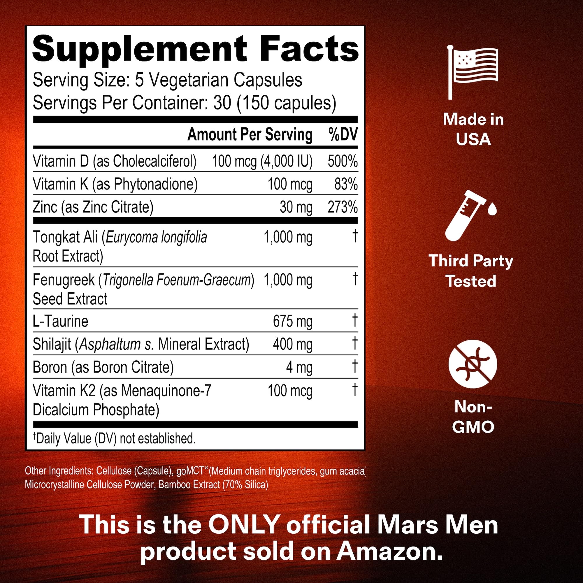 MARS MEN cápsula en primer plano que revela textura y calidad
