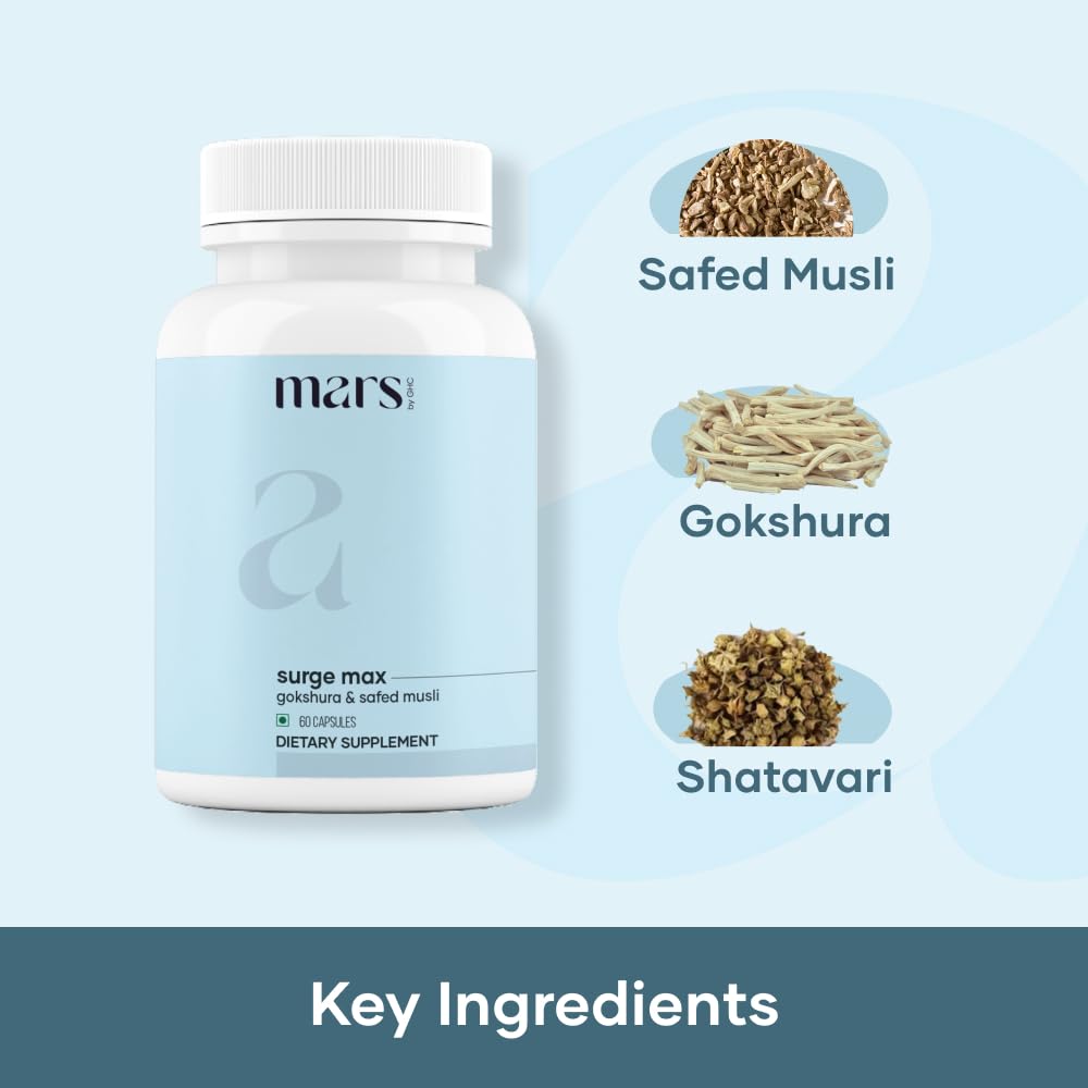 Mars Surgemax textura de ingredientes shilajit y safed musli, origen vegetal