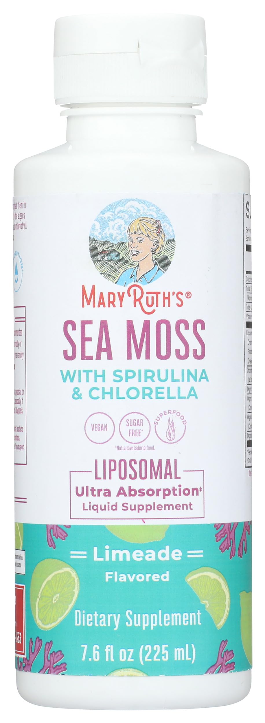 MARYRUTH'S vertido en batido ilustrando uso funcional y sabor lima