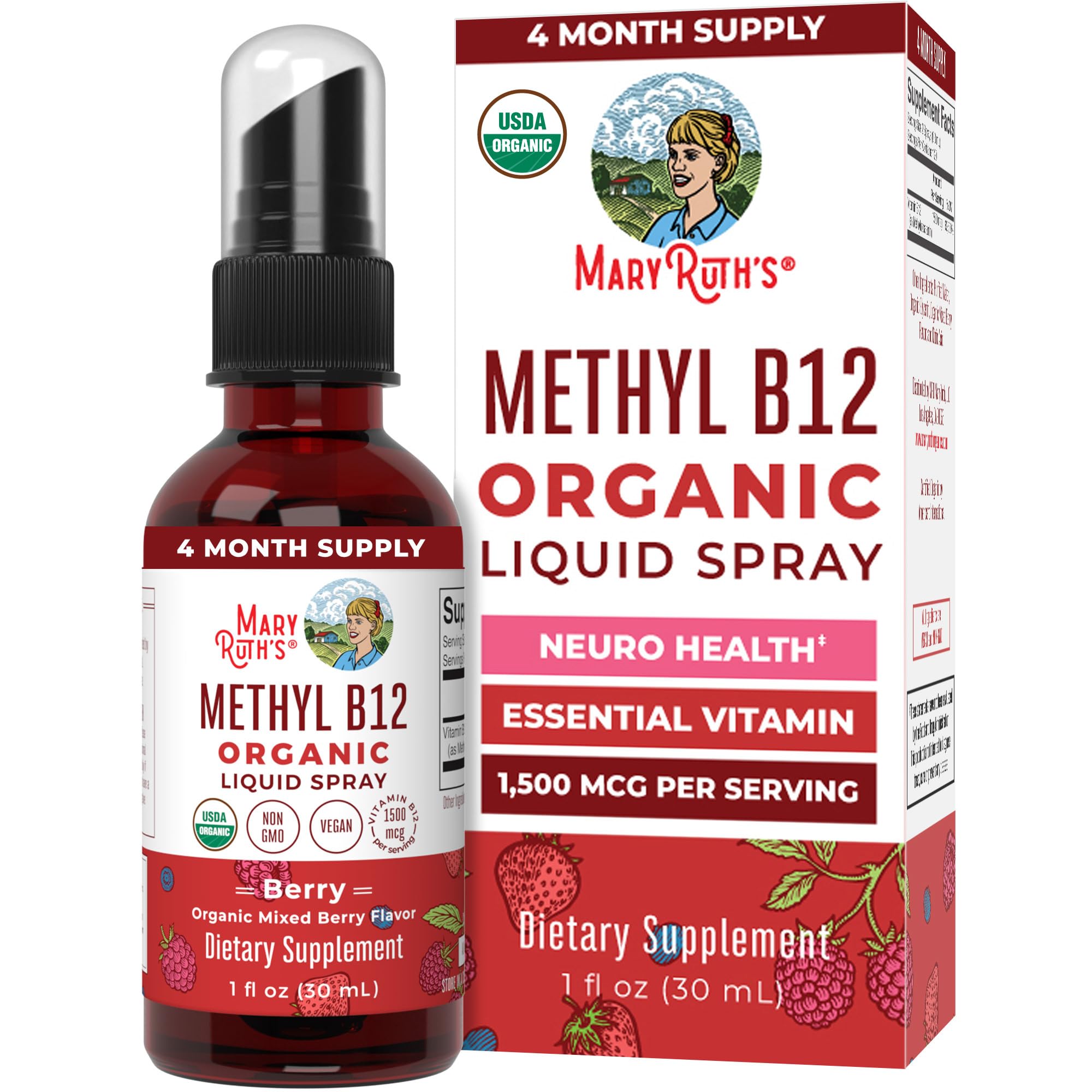 MARYRUTH'S botella frontal muestra diseño y practicidad