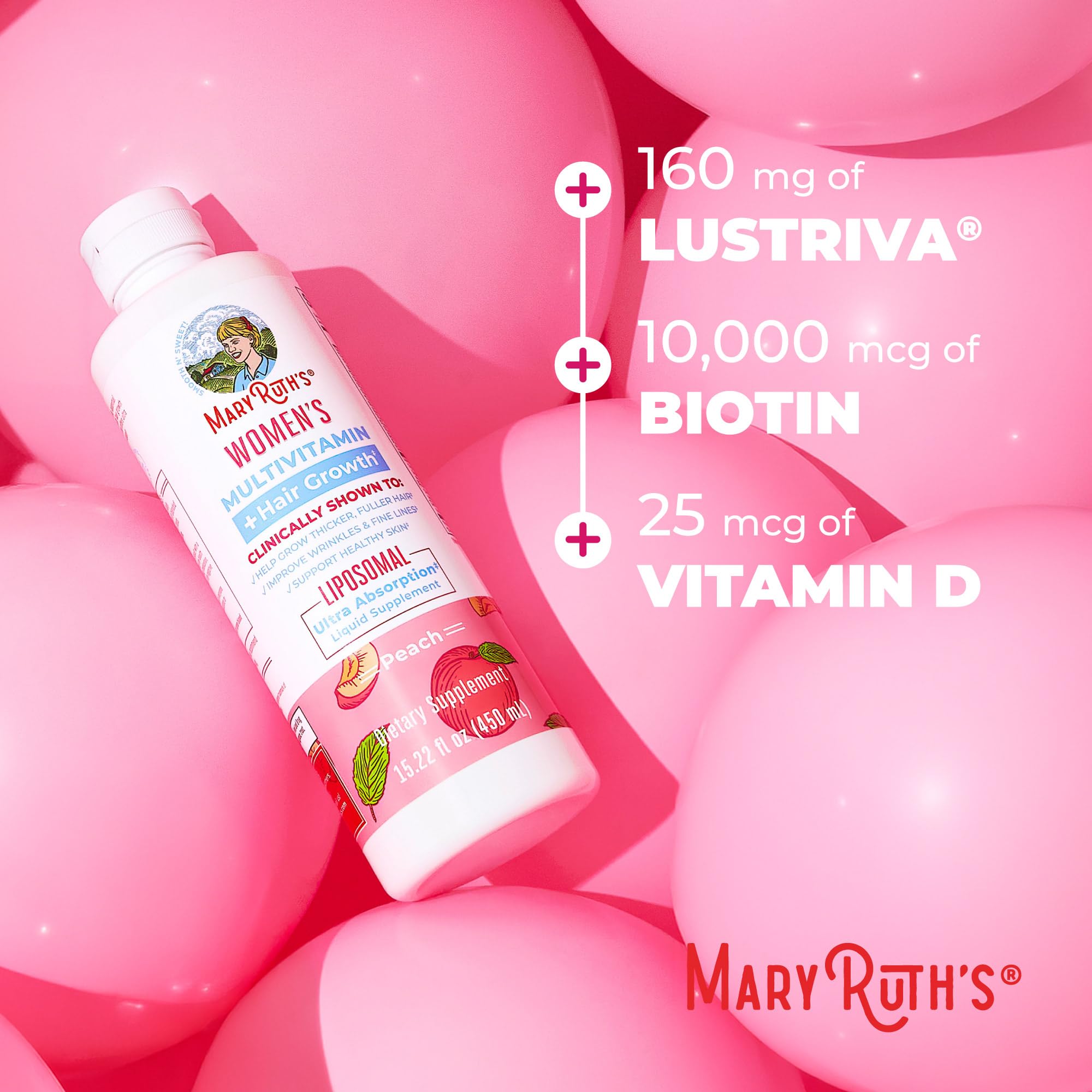 MARYRUTH'S caja y empaque limpios que indican certificaciones de calidad