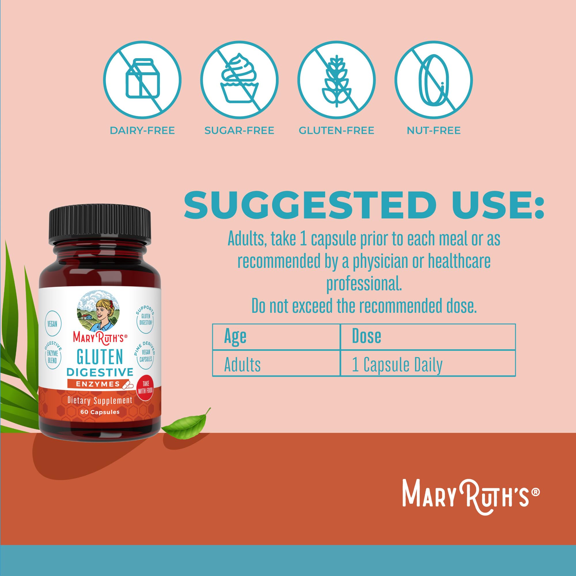 MARYRUTH'S cápsula en mano para ilustrar formato vegano portable