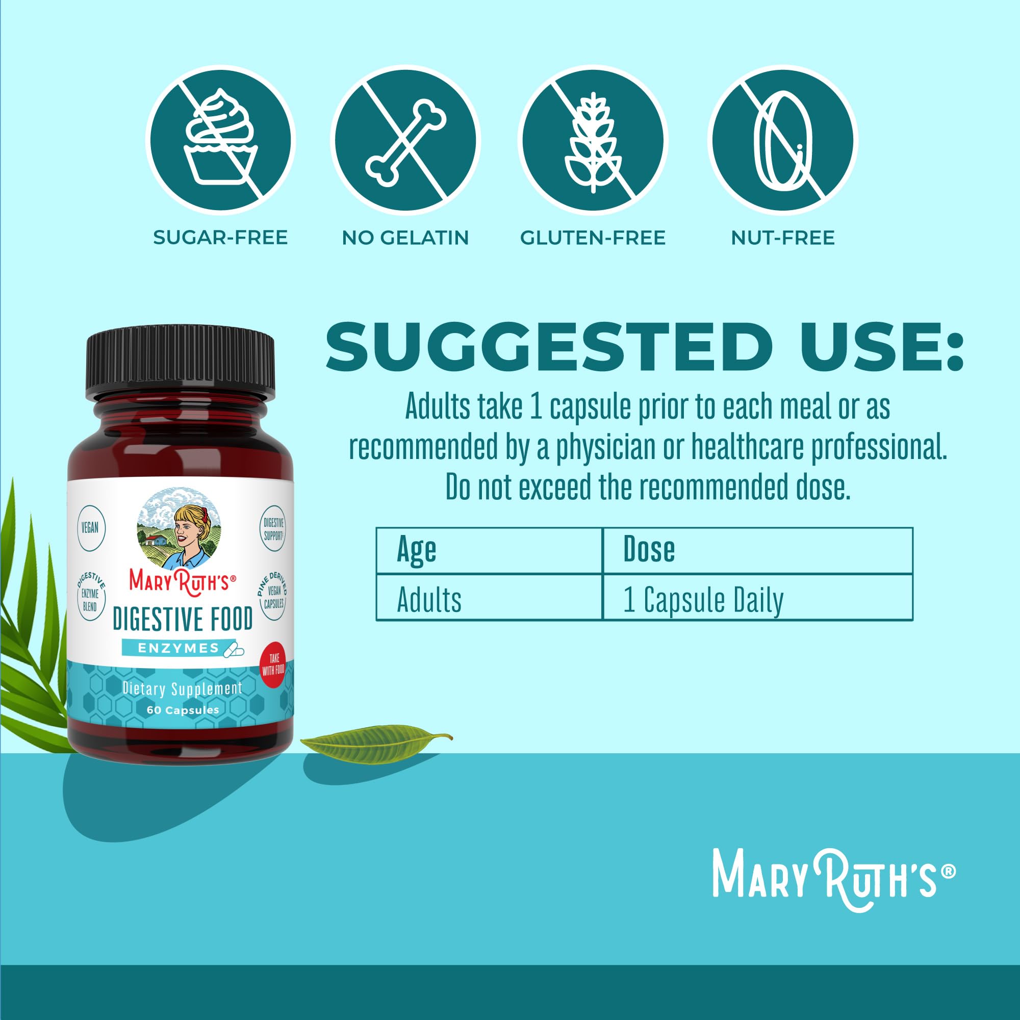 MARYRUTH'S cápsulas en mano para comparar tamaño y dosificación práctica
