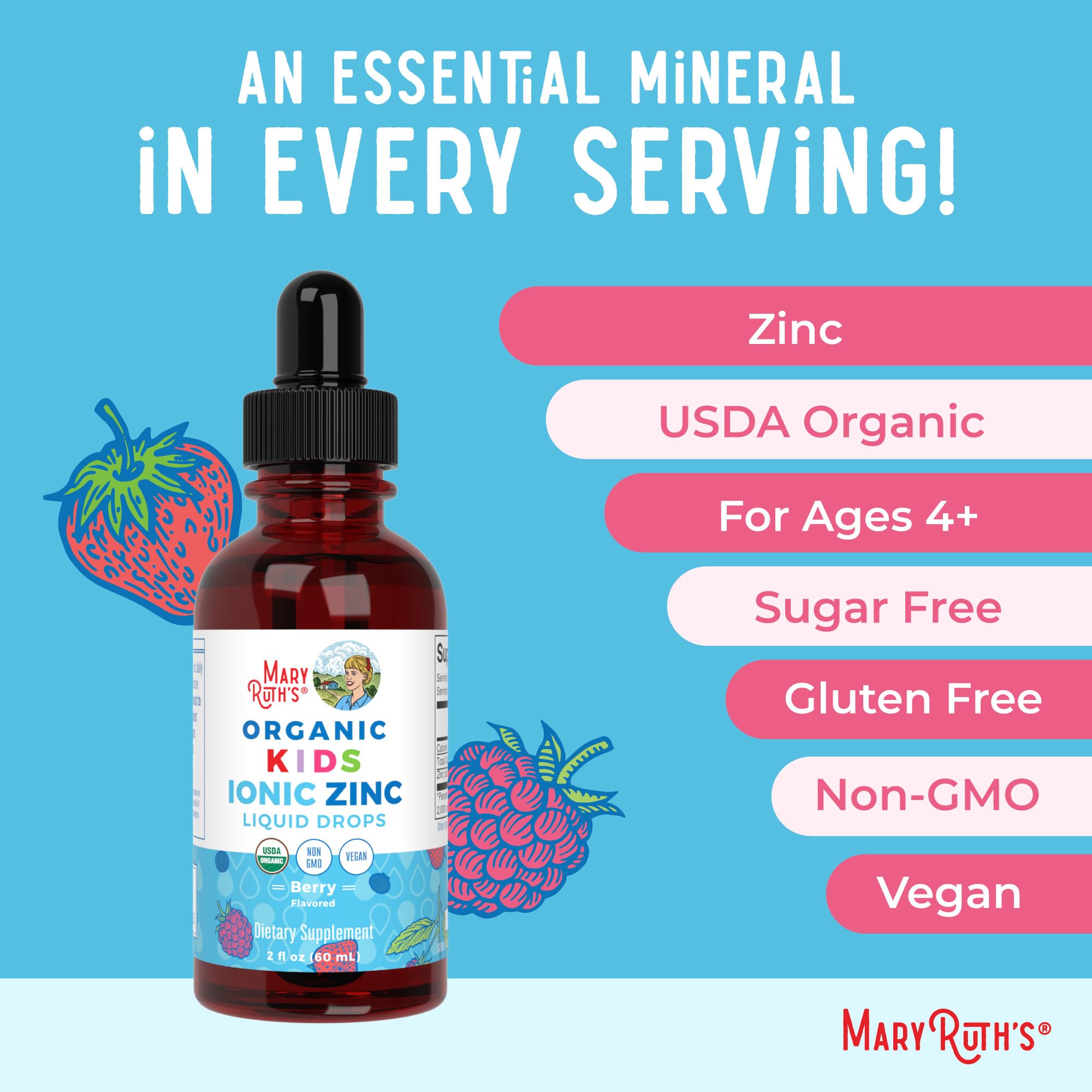 MARYRUTH'S etiquetas de certificación USDA Organic y B Corp visibles