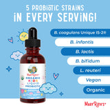 MARYRUTH'S sello de certificaciones orgánicas y Non-GMO en etiqueta, beneficio: seguridad y calidad certificada