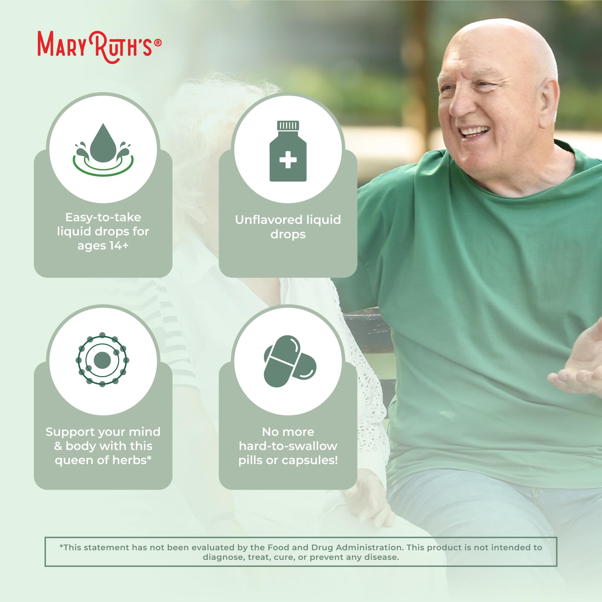 MARYRUTH'S envase en mano para comparar tamaño y portabilidad