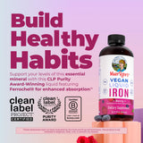 MaryRuth's detalle del label con información nutricional visible, transparencia