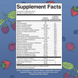 MARYRUTH'S etiqueta nutricional destacando folato y vitaminas clave