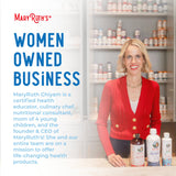 MARYRUTH'S empaque lateral con información nutricional, beneficio: instrucciones y dosis claras