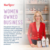 MARYRUTH'S empaque lateral con información de ingredientes y uso