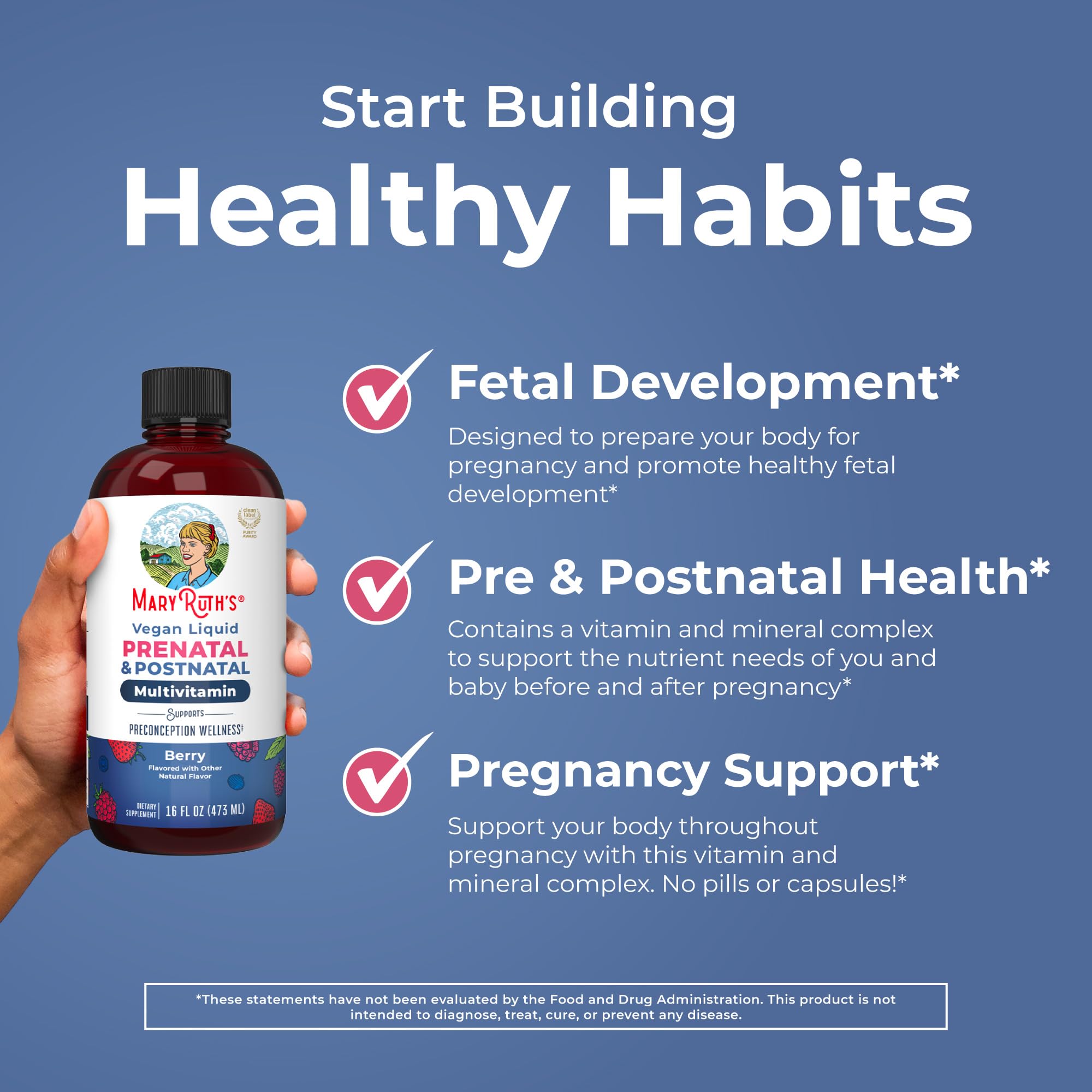 MARYRUTH'S multivitamínico mezclado en smoothie para comodidad