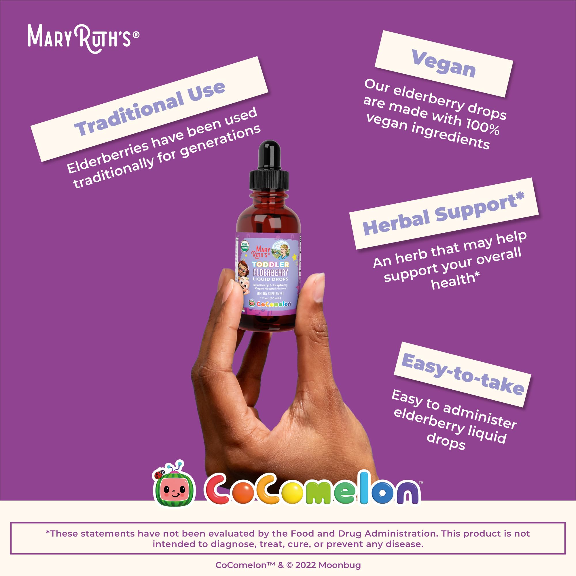 MARYRUTH'S botella de 1 fl oz demostrando tamaño compacto